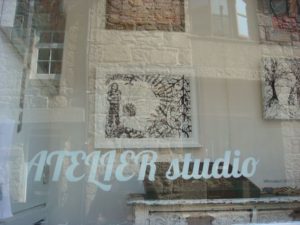 photo of studio window, ATELIER STUDIO, 20 bread St, Penzance, tR18 2EH