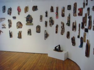 small assemblage art on the walls of helston museum